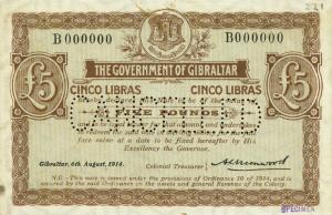 Gallery image for Gibraltar p9s: 5 Pounds