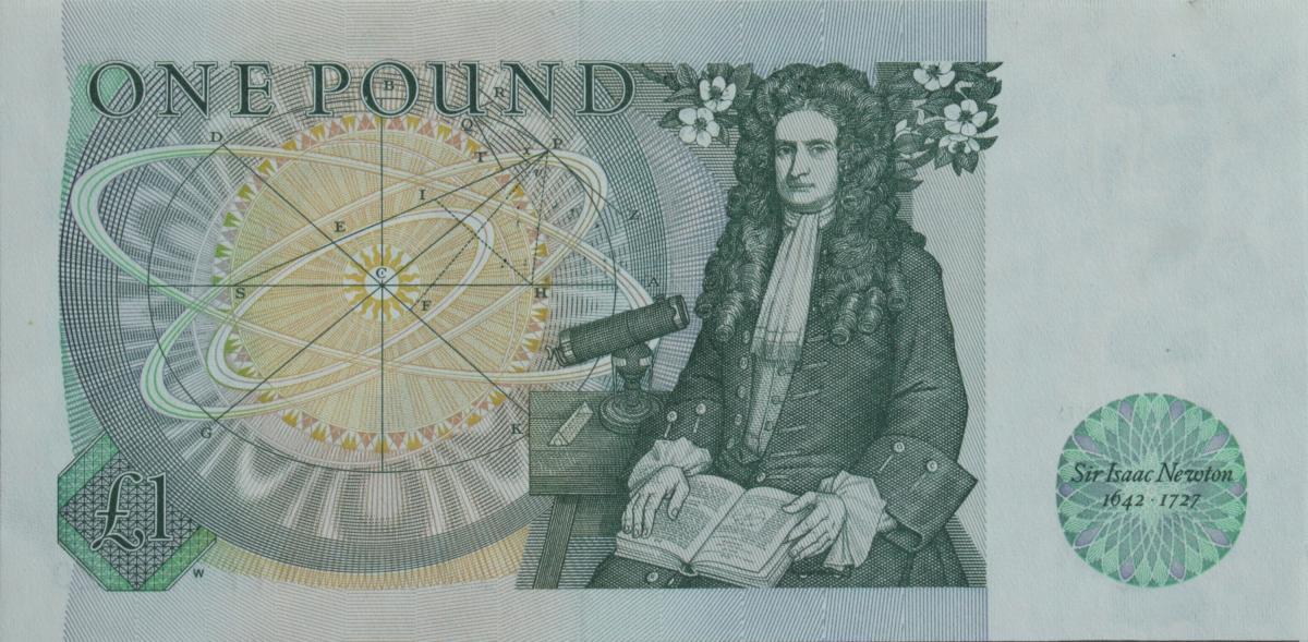 Back of England p377b: 1 Pound from 1981