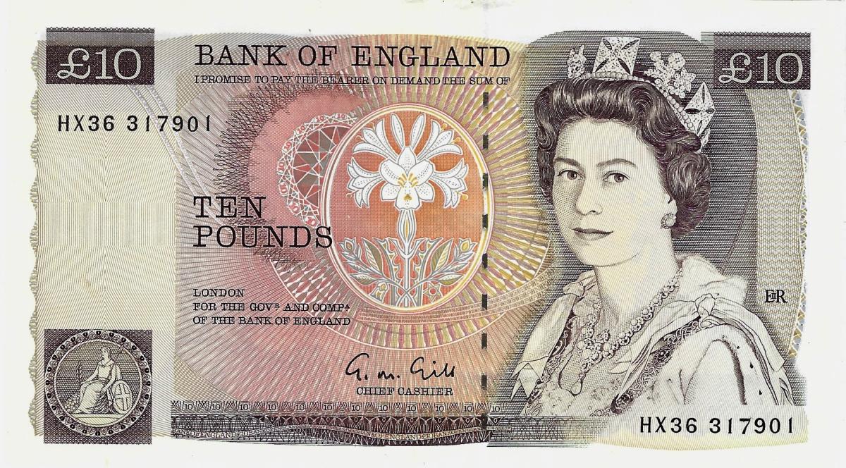 Front of England p379e: 10 Pounds from 1988