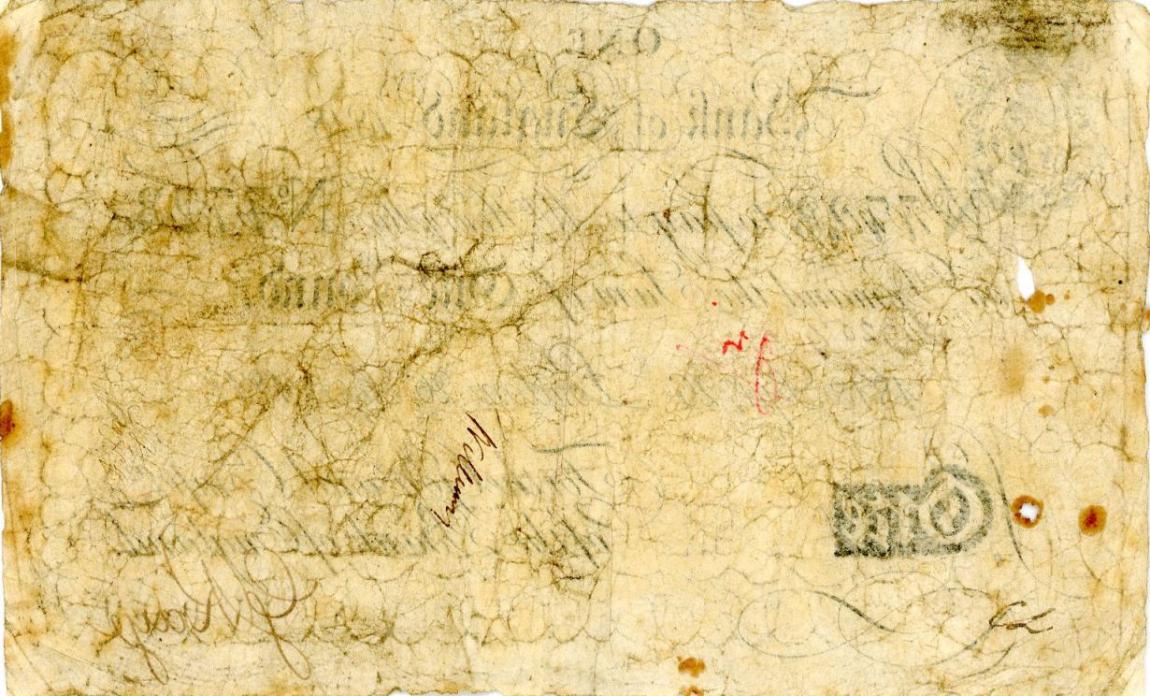 Back of England p190c: 1 Pound from 1807