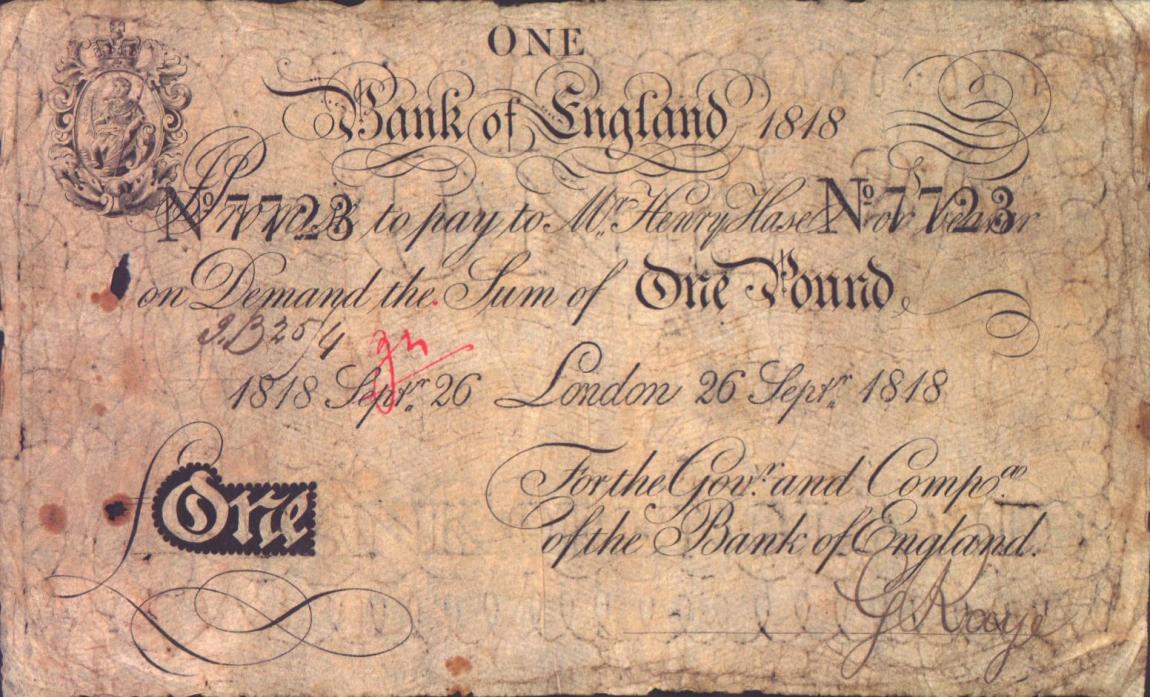 RealBanknotes.com > England p190c: 1 Pound from 1807