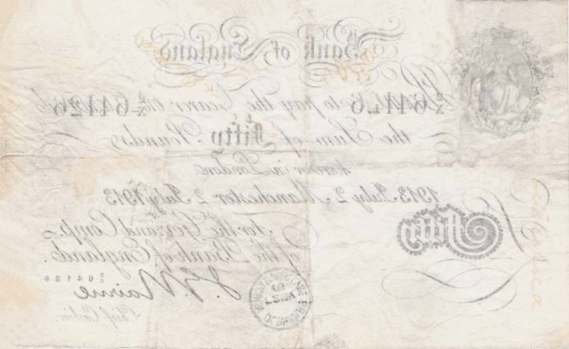 Back of England p307b: 50 Pounds from 1902