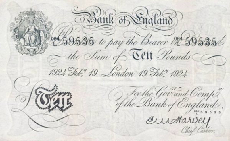 Front of England p313: 10 Pounds from 1918
