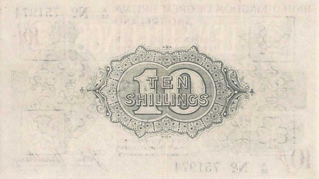 Back of England p350a: 10 Shillings from 1918