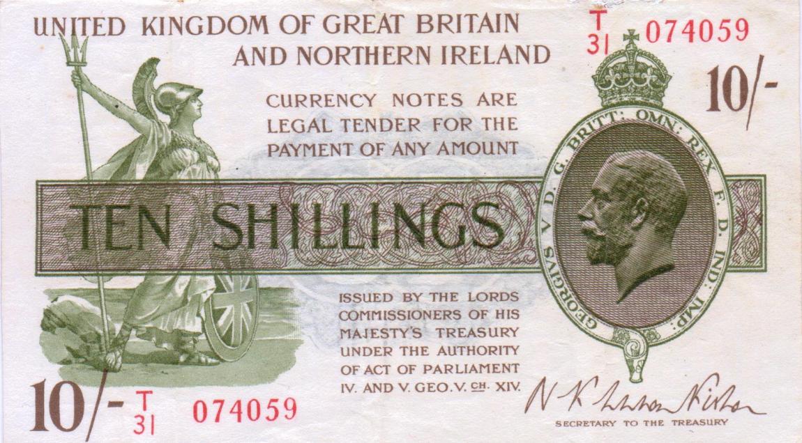 Front of England p360: 10 Shillings from 1928