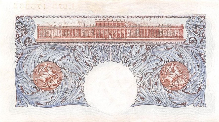 Back of England p367a: 1 Pound from 1940