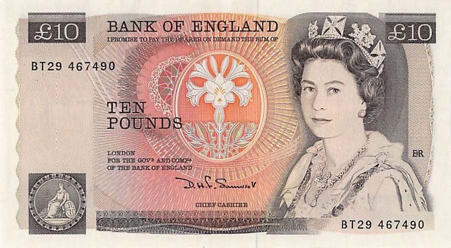 Front of England p379c: 10 Pounds from 1984
