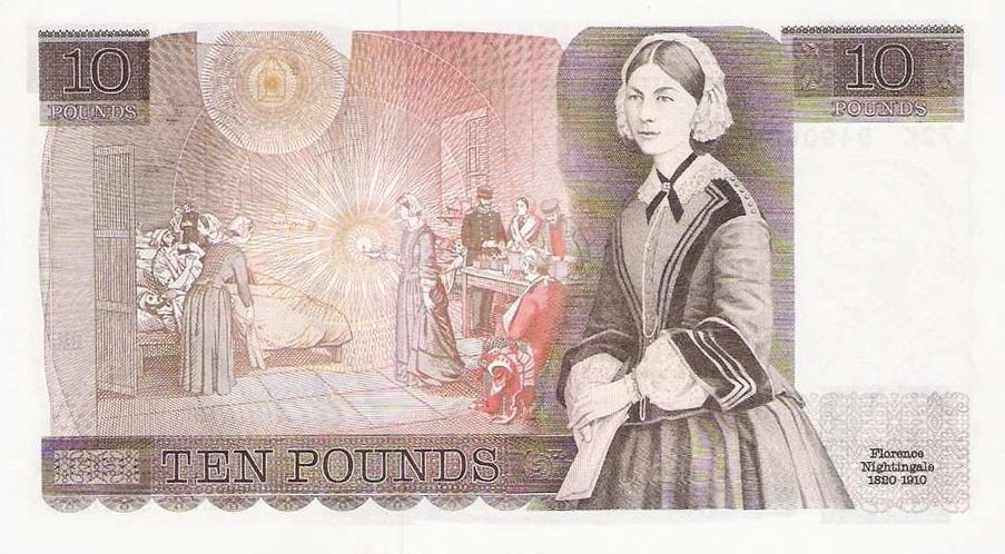 Back of England p379d: 10 Pounds from 1988