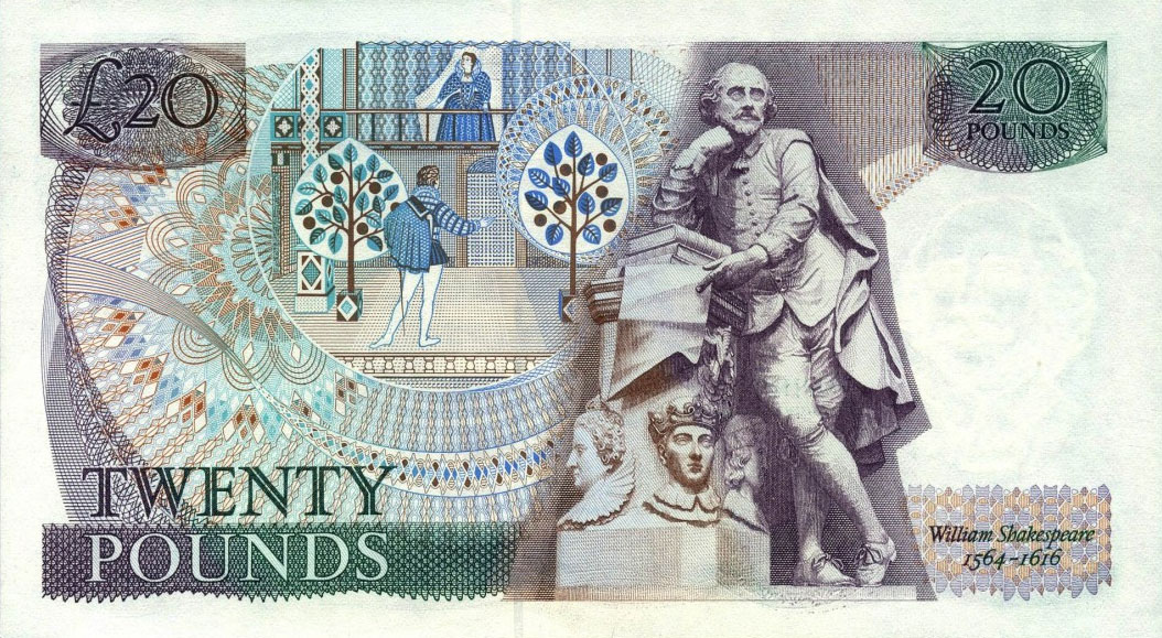Back of England p380d: 20 Pounds from 1984