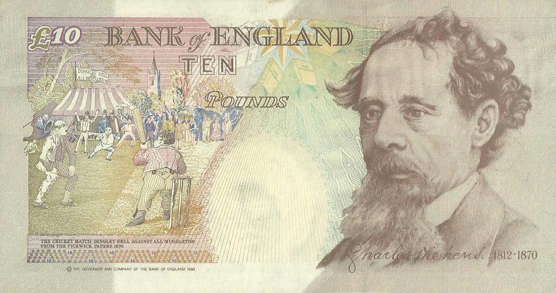 Back of England p383a: 10 Pounds from 1992