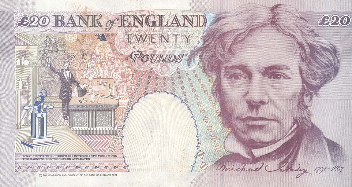 Back of England p387a: 20 Pounds from 1993