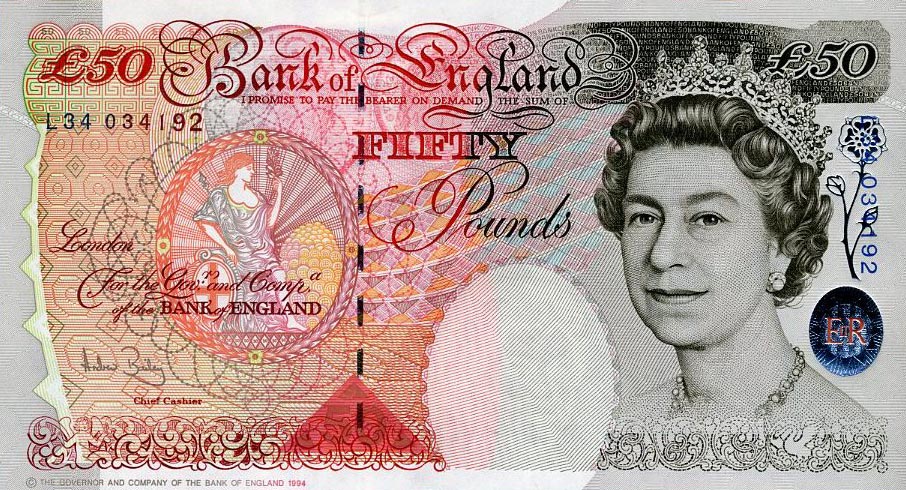 Front of England p388c: 50 Pounds from 2006