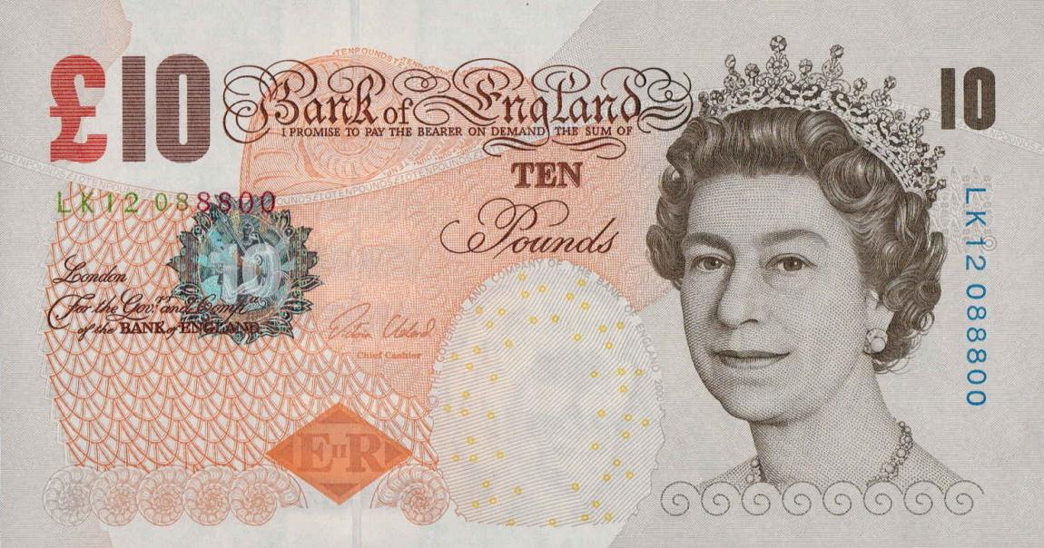 Front of England p389e: 10 Pounds from 2015