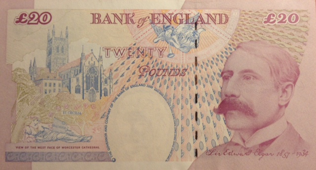 Back of England p390b: 20 Pounds from 2004