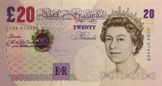Front of England p390b: 20 Pounds from 2004
