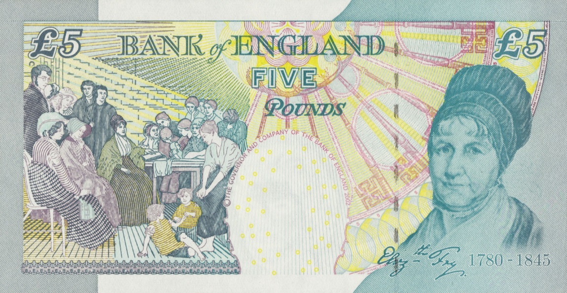 Back of England p391a: 5 Pounds from 2002