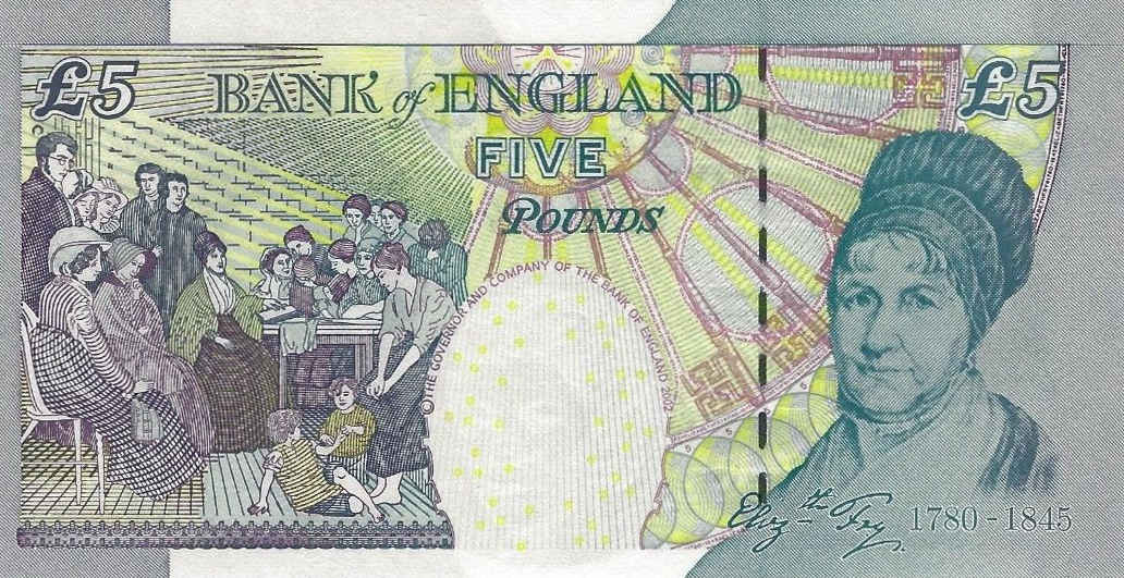 Back of England p391b: 5 Pounds from 2002