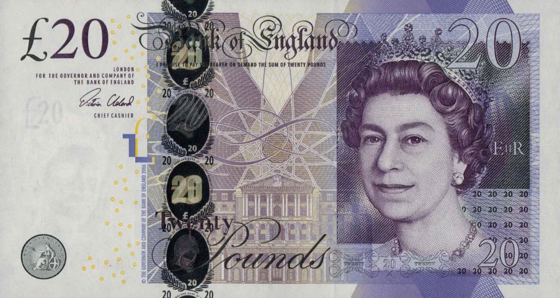 Front of England p392c: 20 Pounds from 2012