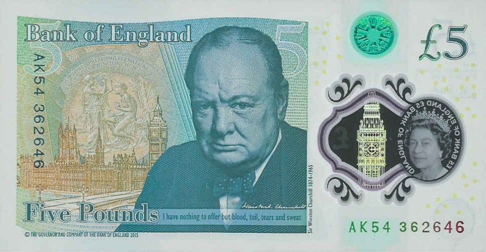 Back of England p394: 5 Pounds from 2015