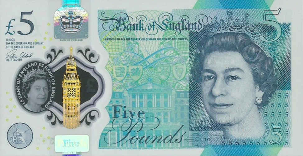 Front of England p394: 5 Pounds from 2015