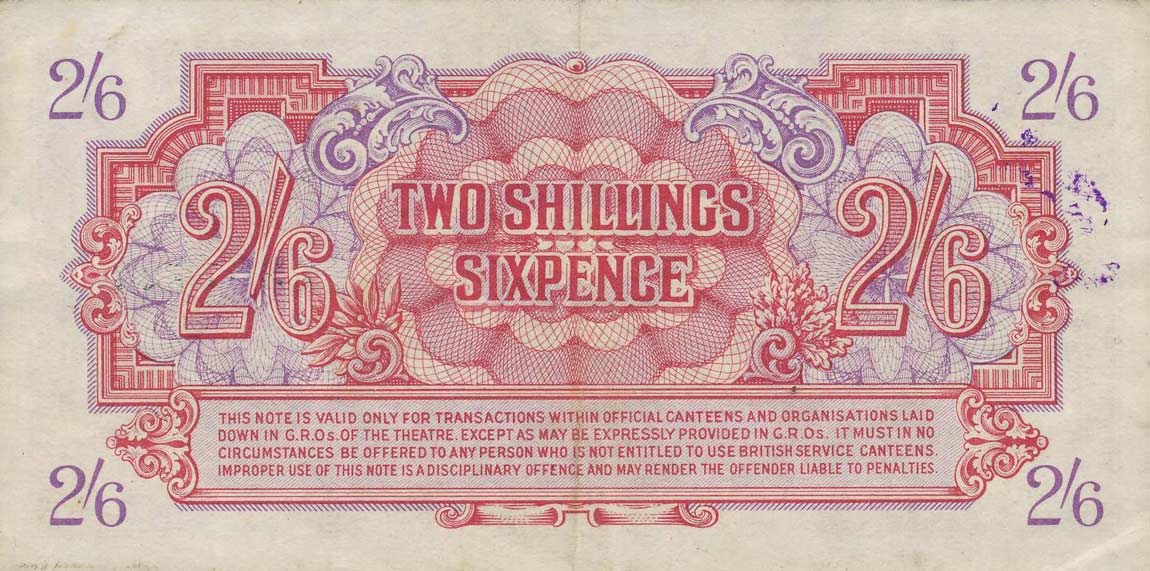 Back of England pM12a: 2 Shillings from 1946
