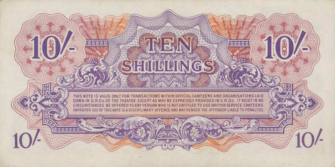 Back of England pM14a: 10 Shillings from 1946