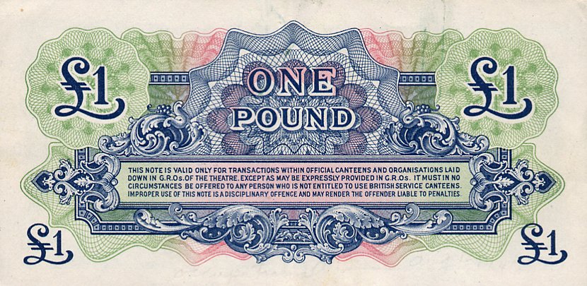 Back of England pM15b: 1 Pound from 1946
