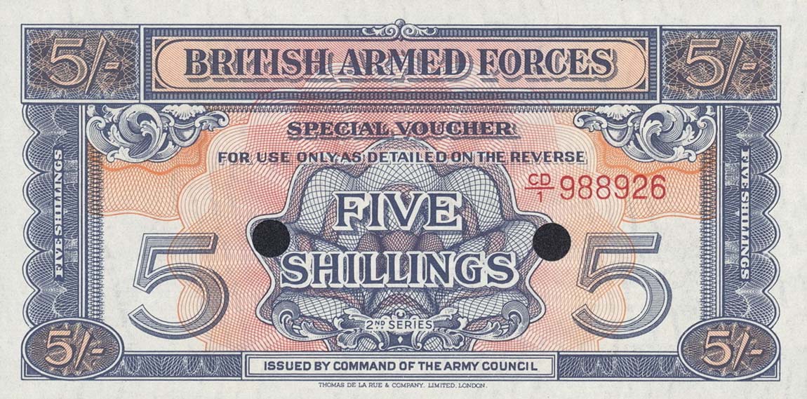 Front of England pM20d: 5 Shillings from 1948