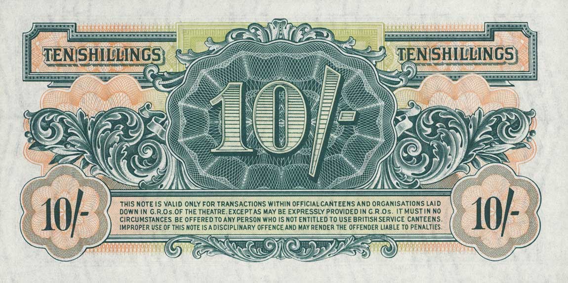Back of England pM21b: 10 Shillings from 1961