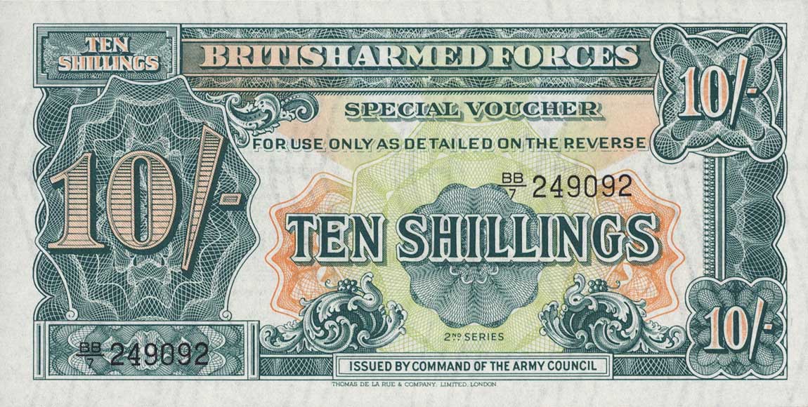 Front of England pM21b: 10 Shillings from 1961