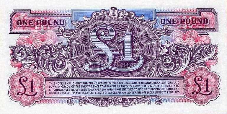 Back of England pM22a: 1 Pound from 1948