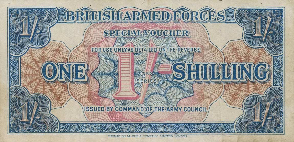 Front of England pM26a: 1 Shilling from 1956