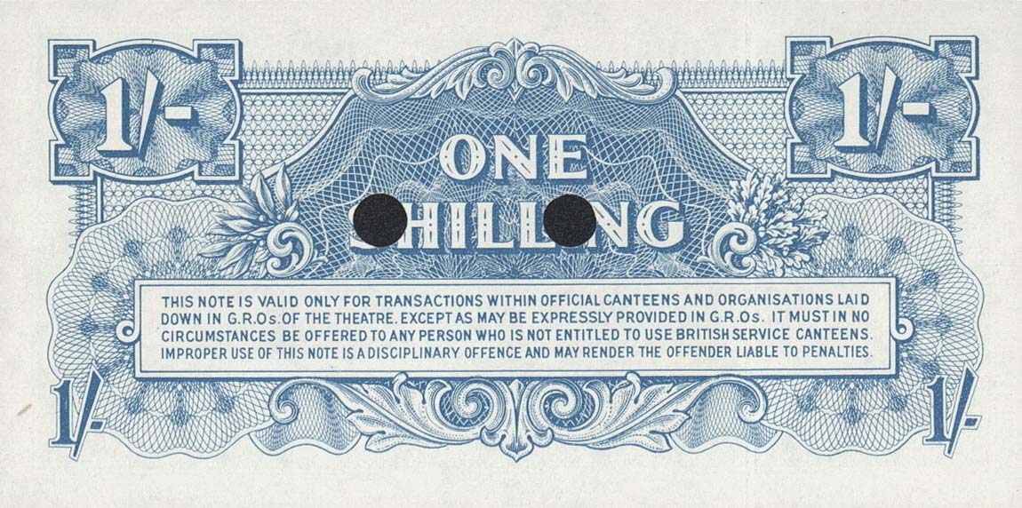 Back of England pM26b: 1 Shilling from 1956