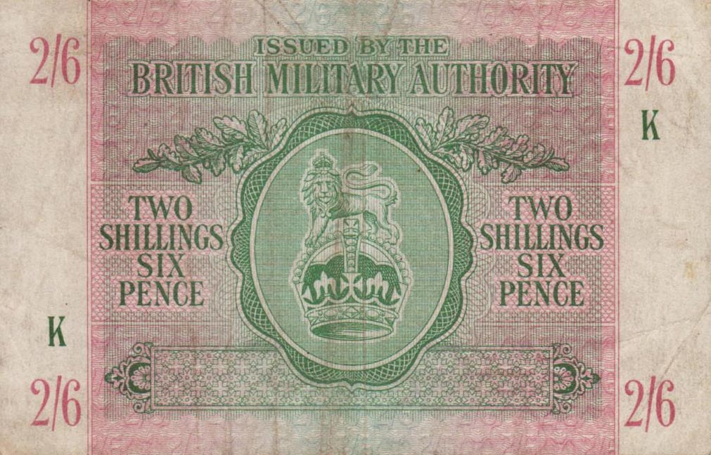 Front of England pM3: 2 Shillings from 1943