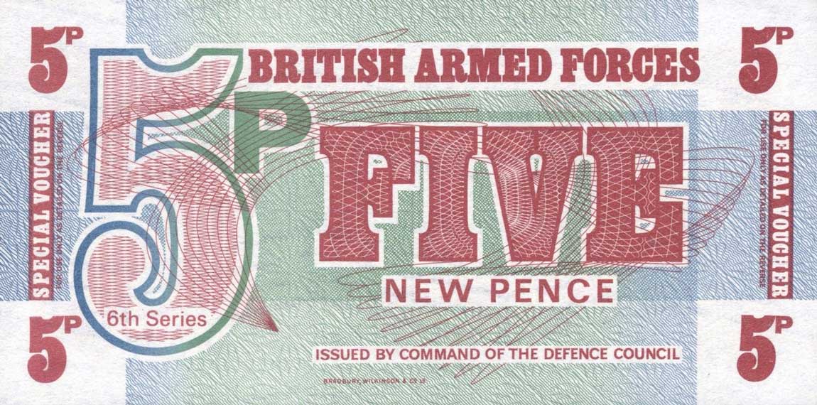 Front of England pM47: 5 New Pence from 1972