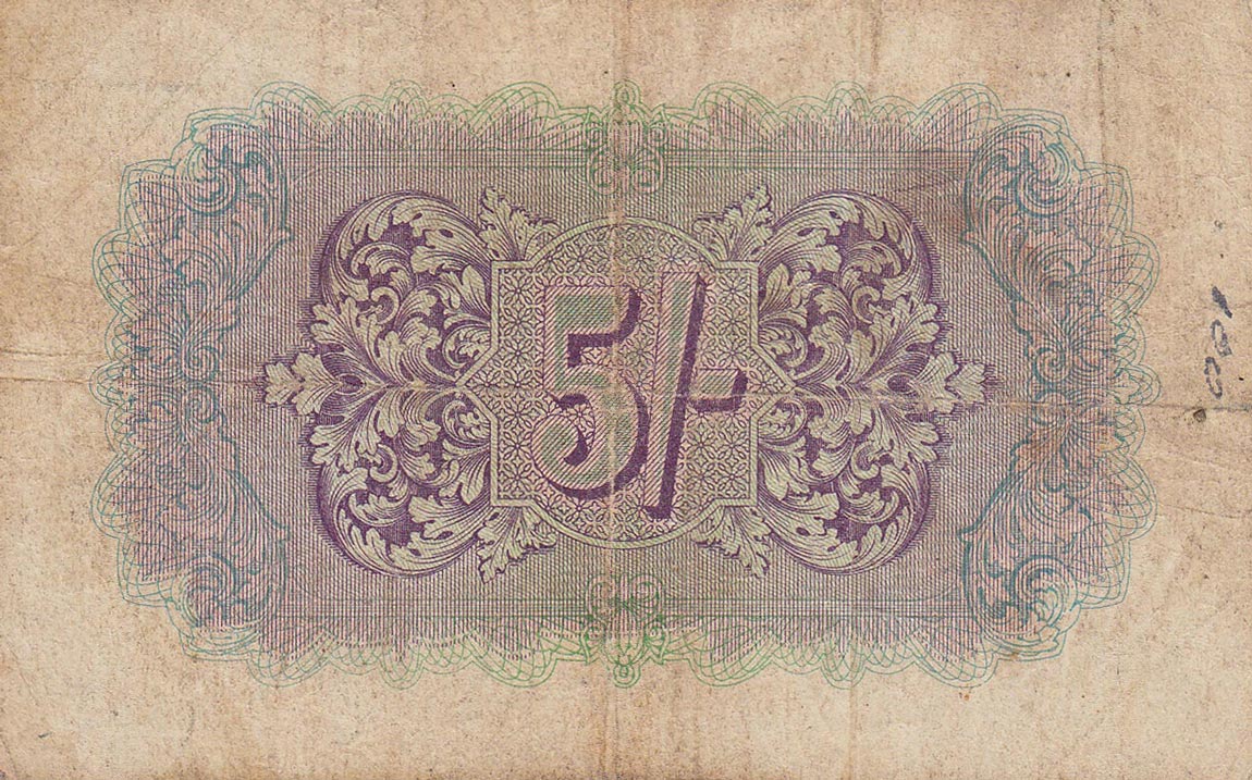 Back of England pM4: 5 Shillings from 1943