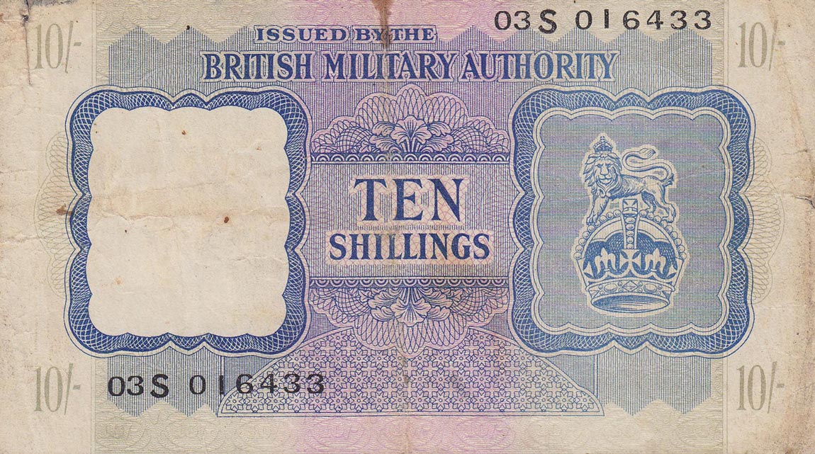 Front of England pM5: 10 Shillings from 1943