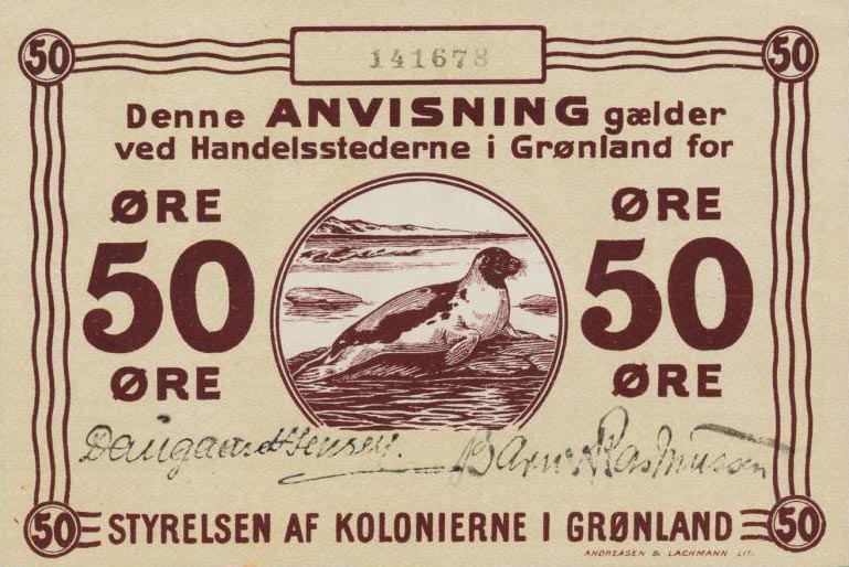 Front of Greenland p12c: 50 Kroner from 1913