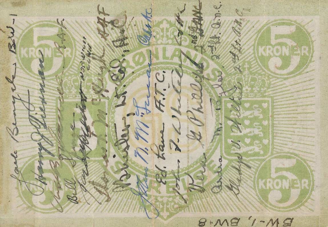 Back of Greenland p15d: 5 Kroner from 1926