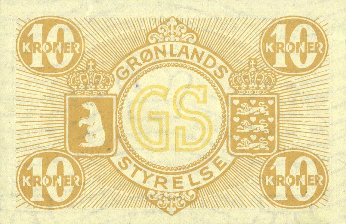 Back of Greenland p16b: 10 Kroner from 1926