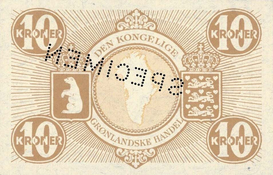 Back of Greenland p19s2: 10 Kroner from 1953