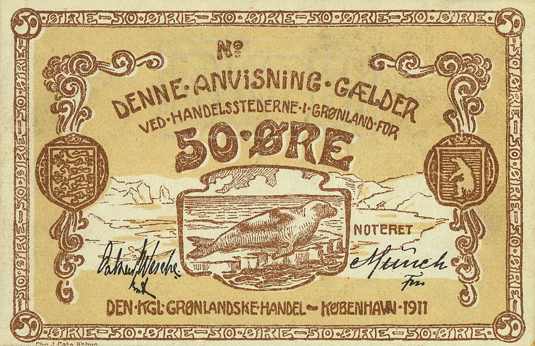 Front of Greenland p8r: 50 Ore from 1911