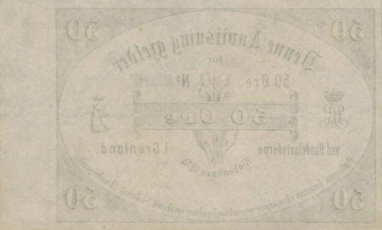 Back of Greenland pA37r: 50 Ore from 1874