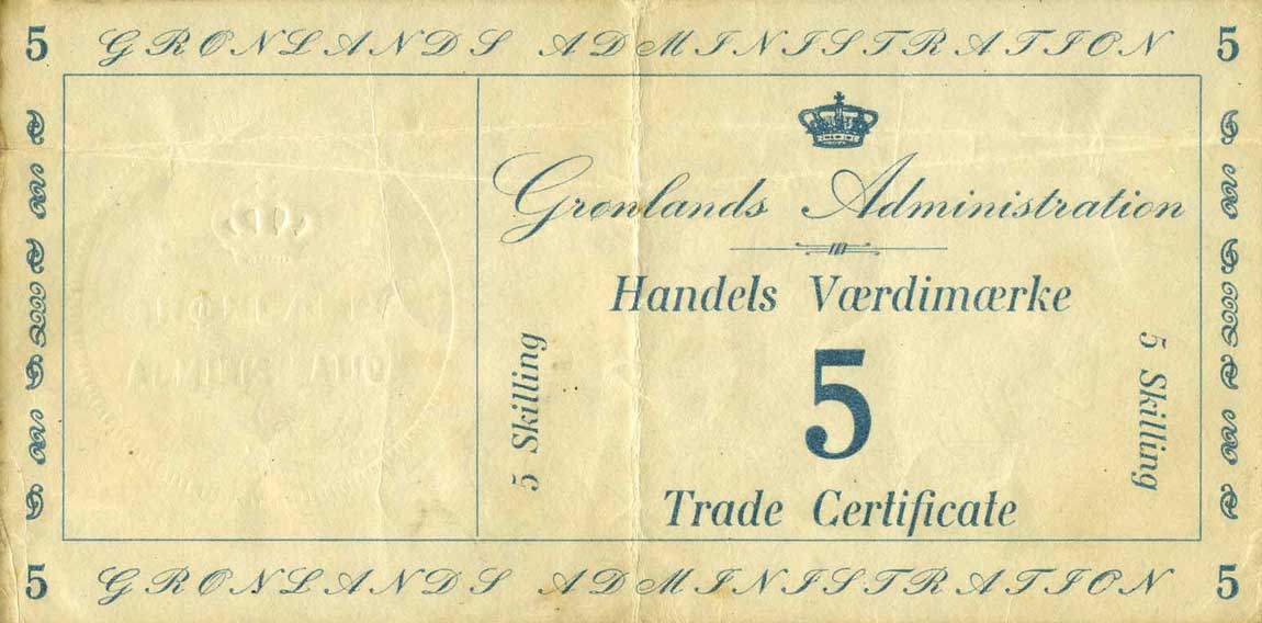 Front of Greenland pM6: 5 Skilling from 1941