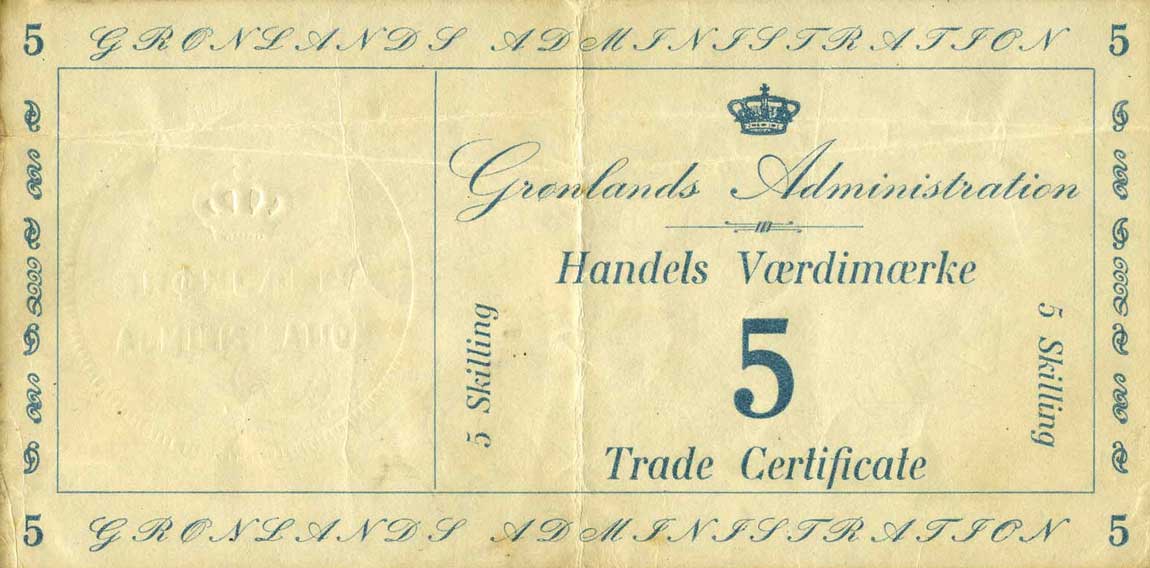 Front of Greenland pM6: 5 Skilling from 1941