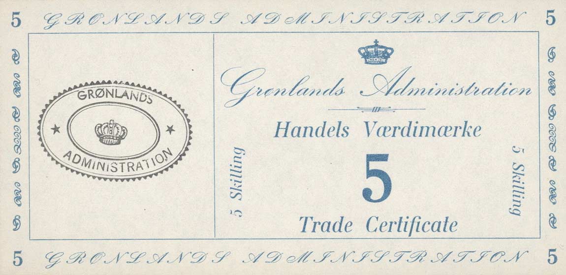 Front of Greenland pM9: 5 Skilling from 1942
