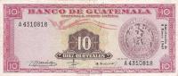 p54e from Guatemala: 10 Quetzales from 1969