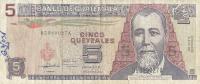 p81 from Guatemala: 5 Quetzales from 1992