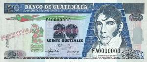 Gallery image for Guatemala p83s: 20 Quetzales