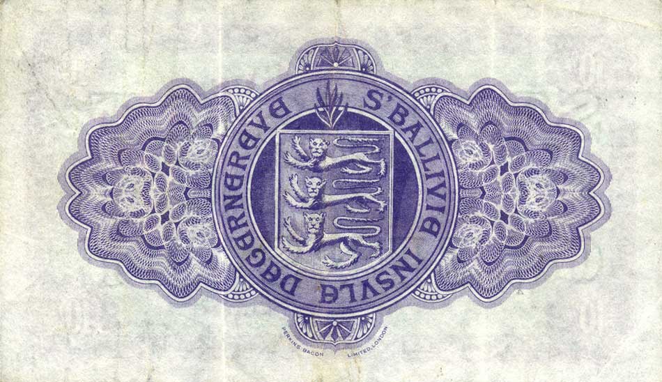 Back of Guernsey p42a: 10 Shillings from 1945